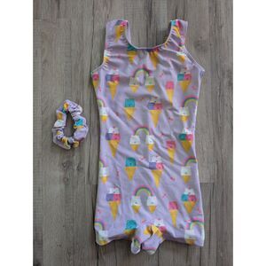 Destira Bear-y Chill Ice Cream Cone Gymnastics Unitard, XS (V8)